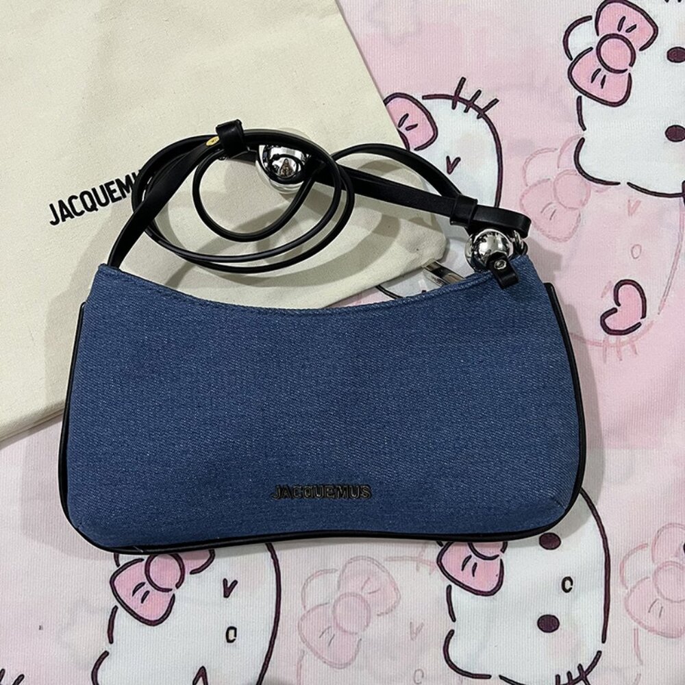 Jacquemus Blue Canvas Denim Shoulder Bag